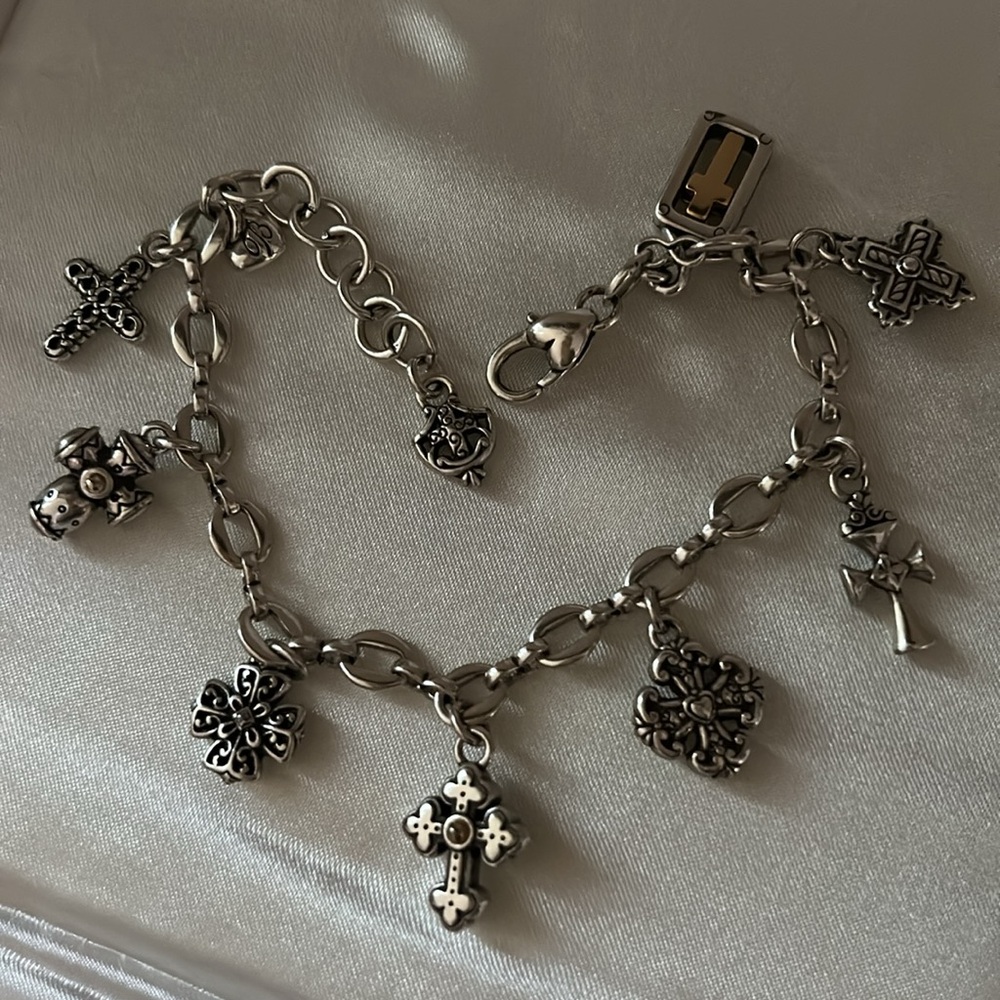 Brighton Eternity Cross Charm Bracelet